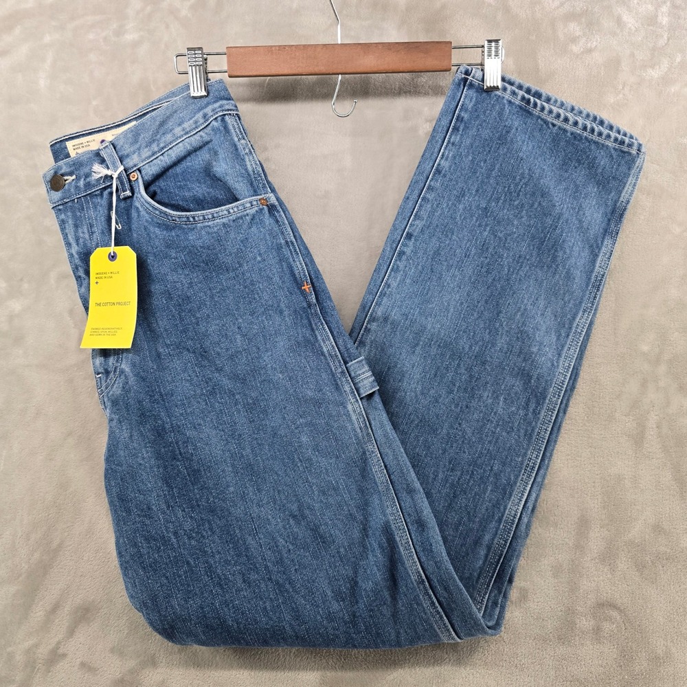 Imogene + Willie Womens 28 Augusta Carpenter Jeans Natural Indigo High Rise Blue